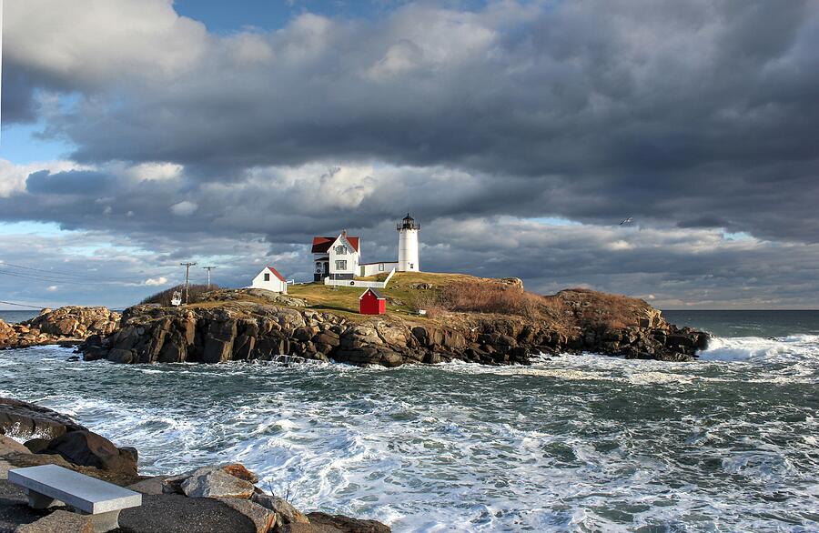 Lighthouse Photograph - Nubble Lighthouse  by Roland Strauss