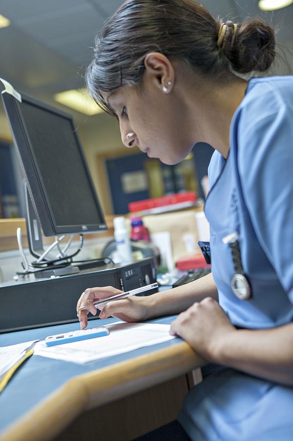 Nurse Writing Up Notes #3 Photograph by Science Photo Library Nurse Writing Up Notes #3 Photograph by Science Photo Library