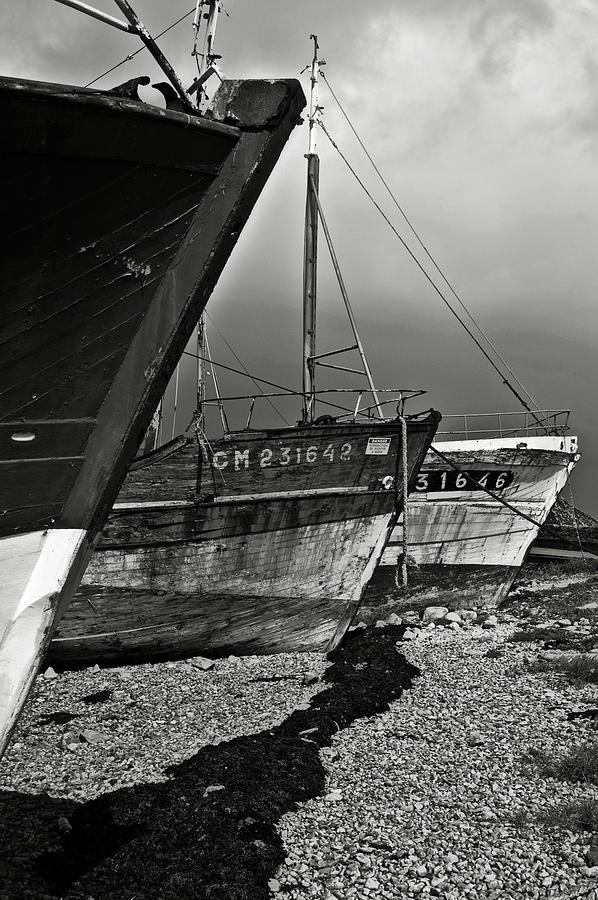 Black And White Photograph - Old abandoned ships #3 by RicardMN Photography