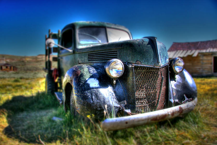 Hdr Photograph - Old Truck at Bodie #3 by Chris Brannen
