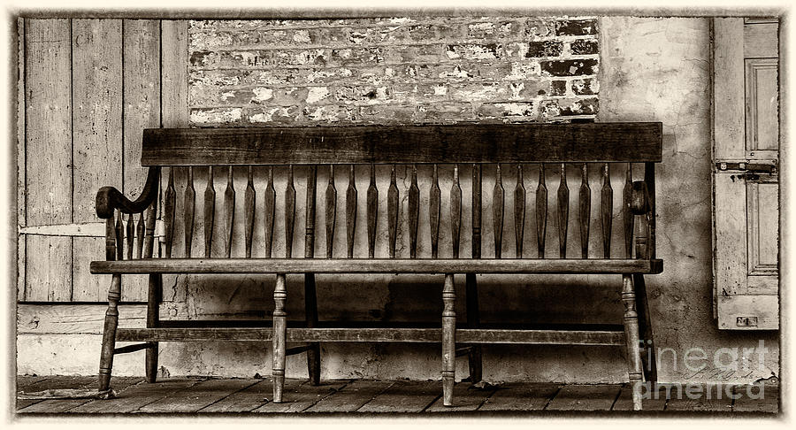 Old Wood Bench #3 Photograph by Iris Richardson