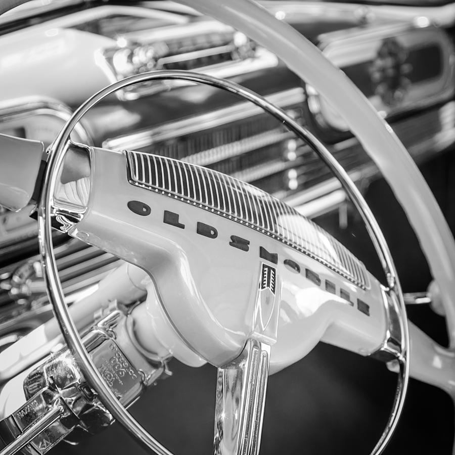 Oldsmobile Steering Wheel Emblem #3 Photograph by Jill Reger