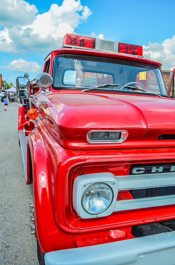 Red Photograph - Ole Time Fire Truck Series #3 by Kelly Kitchens