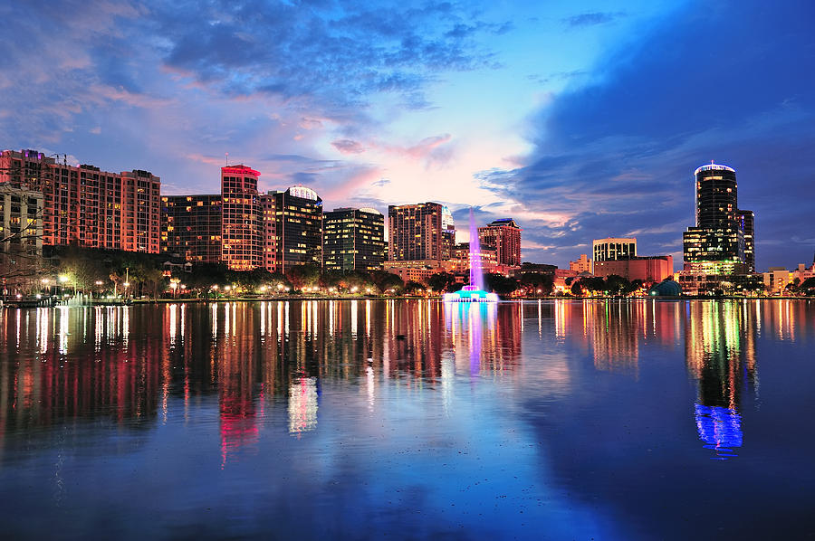 Orlando downtown dusk #3 Photograph by Songquan Deng
