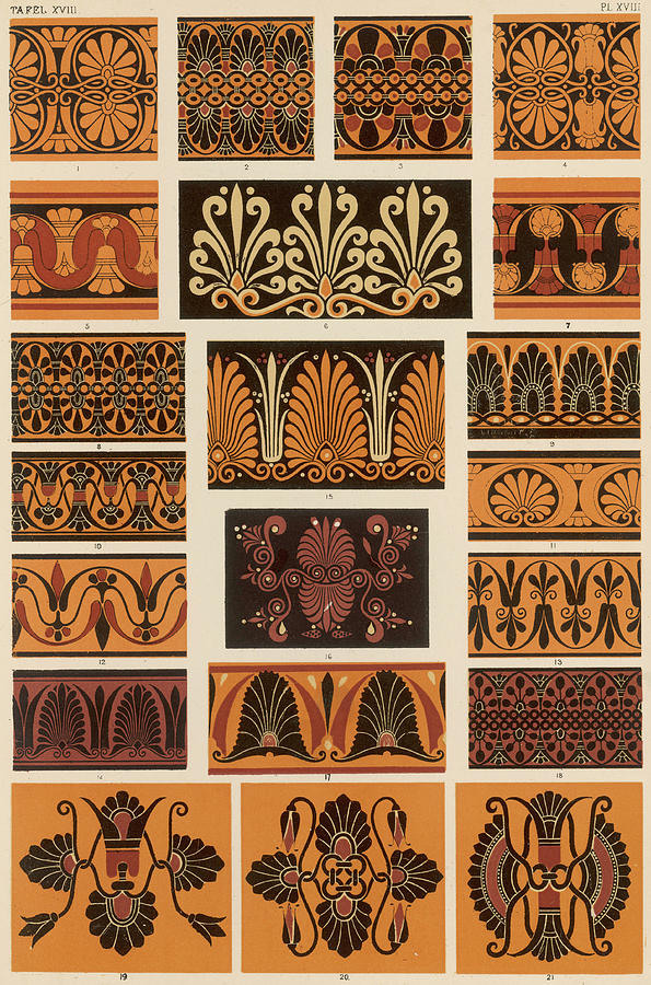 Ornaments From Greek And Etruscan Drawing by Mary Evans Picture Library