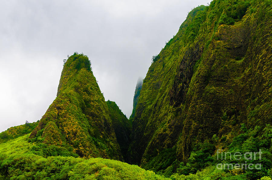 Overview of the Iao Needle State Park Maui Hawaii USA #3 Photograph by Don Landwehrle