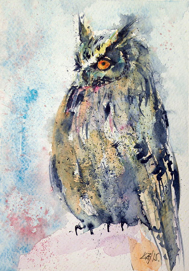 Owl Painting by Kovacs Anna Brigitta - Fine Art America