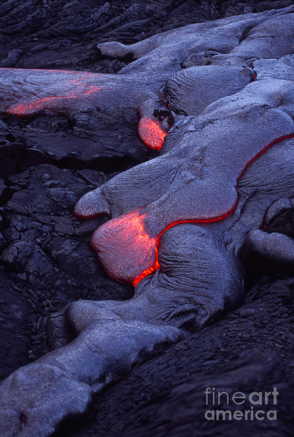 Pahoehoe Lava, Kilauea Volcano, Hawaii #3 Photograph by Douglas Peebles