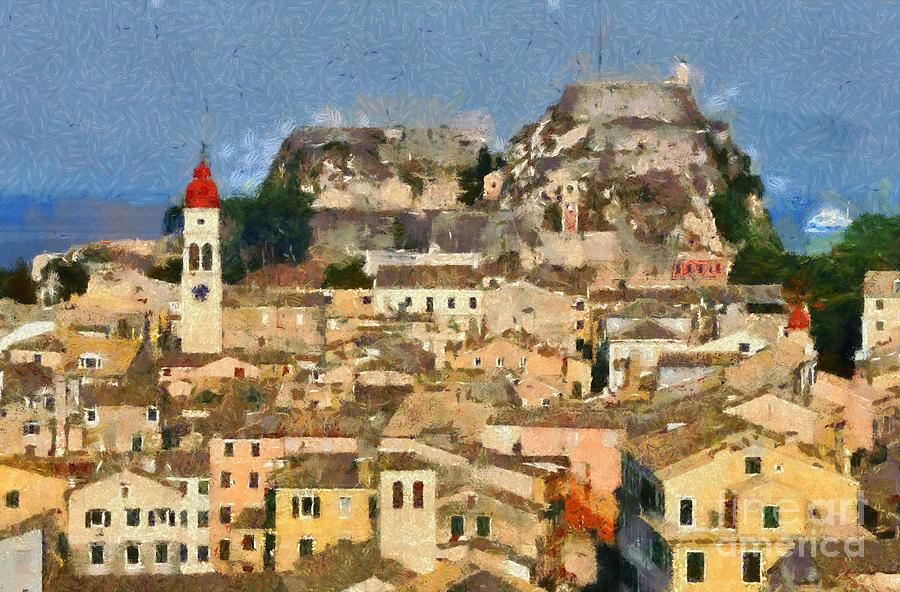 Old city of Corfu #10 Painting by George Atsametakis