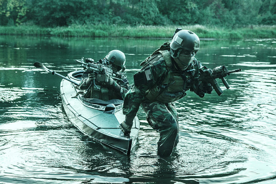 Pair Of Soldiers Disembarking Photograph by Oleg Zabielin - Fine Art ...