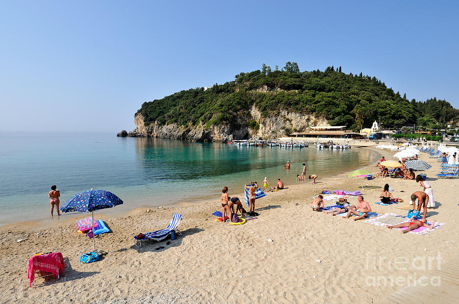 Shower Curtains Photograph - Paleokastritsa beach #4 by George Atsametakis