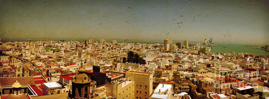 Panorama of the town of Cadiz in Spain #1 Photograph by Perry Van Munster