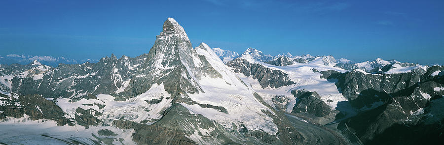 Panoramic Of High Mountain Peaks Photograph by Mario Colonel - Pixels