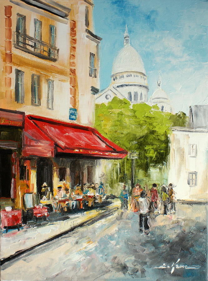Paris Cafe #3 Painting by Luke Karcz