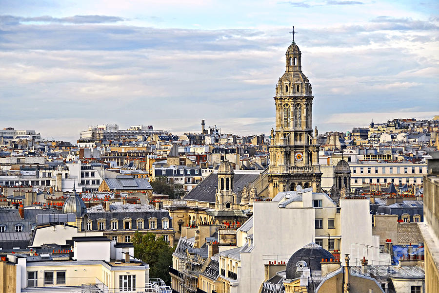 Paris Photograph - Paris rooftops 2 by Elena Elisseeva