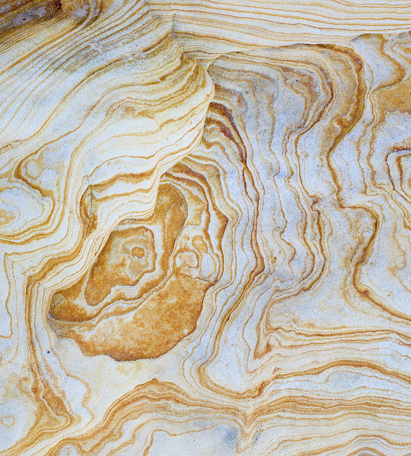 Abstract Photograph - Pattern Of Layers On Sandstone Rock #3 by Panoramic Images