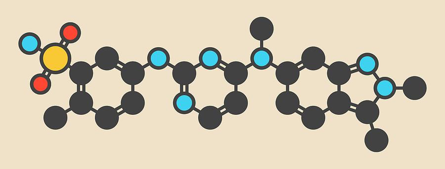 Tyrosine Photograph - Pazopanib Cancer Drug Molecule by Molekuul Tyrosine Photograph - Pazopanib Cancer Drug Molecule by Molekuul