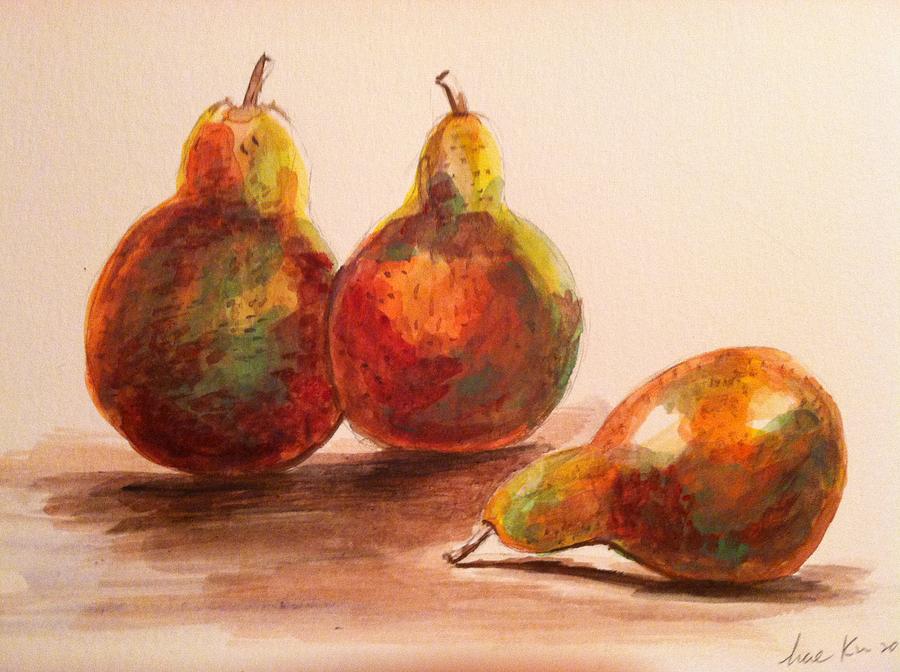 Pears #3 Painting by Hae Kim