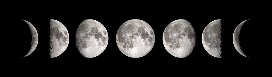 Space Photograph - Phases Of The Moon #3 by Nasas Scientific Visualization Studio/science Photo Library