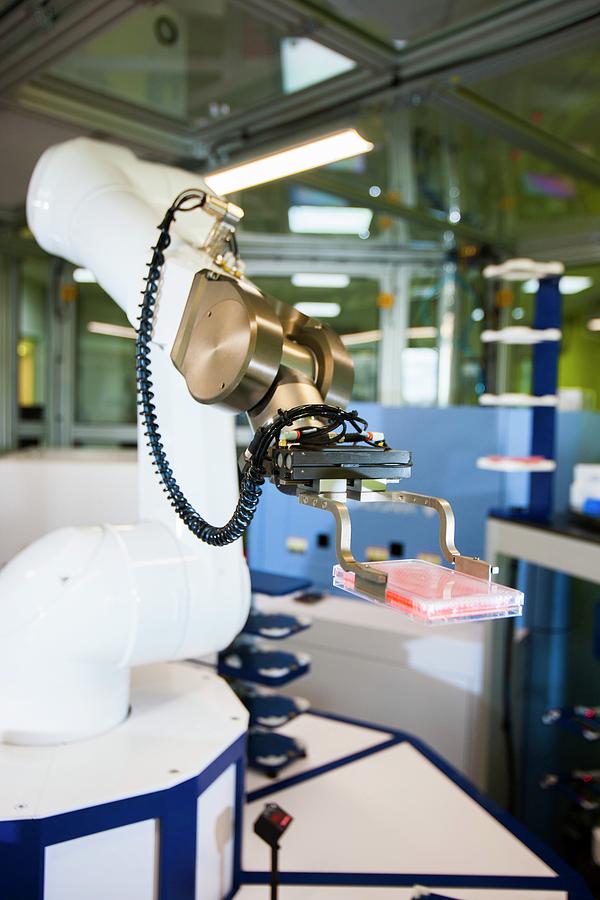 Equipment Photograph - Phenotypic Screening Laboratory Robot #3 by Lewis Houghton/science Photo Library