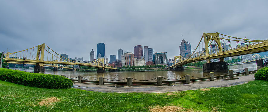 Pittsburgh Pa Skyline On Cloudy Day #3 Photograph by Alex Grichenko