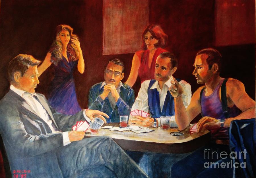 Pokertable Painting by Dagmar Helbig
