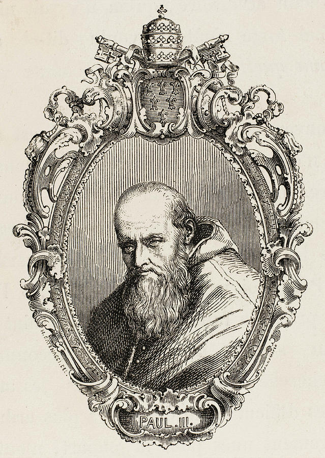 Pope Paulus Iii (alessandro Farnese) Drawing By Mary Evans Picture 