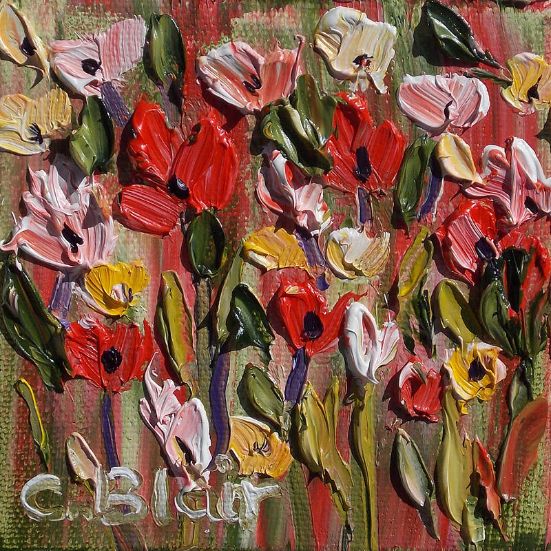 Poppies #2 Painting by Cynthia Blair