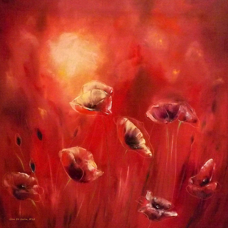 Poppies Painting by Gina De Gorna