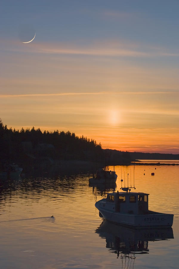 Port Clyde Maine Fishing Boats At Sunset #3 Photograph by Keith Webber Jr