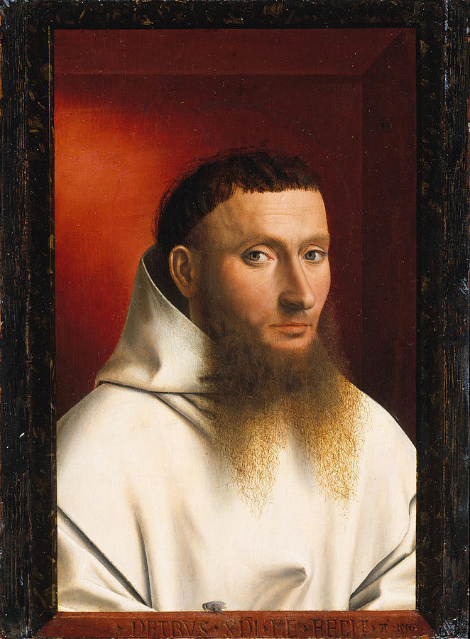 Portrait of a Carthusian #3 Painting by Petrus Christus
