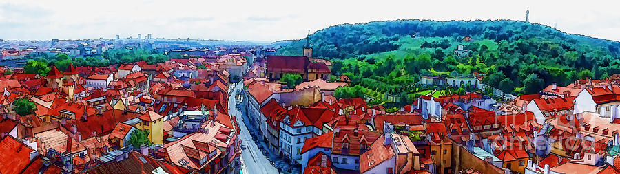 Prague - panorame #3 Photograph by Justyna Jaszke JBJart