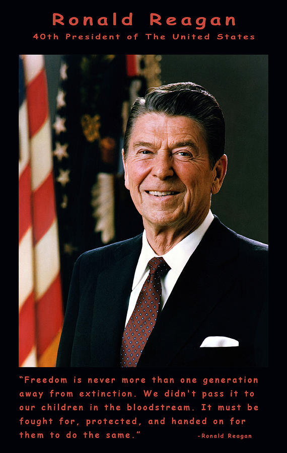 Ronald Reagan Digital Art - President Ronald Reagan #3 by Official White House Photograph