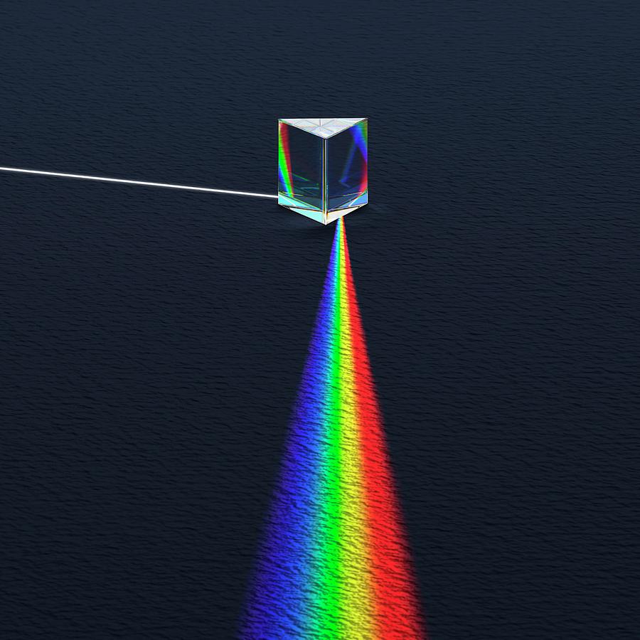 Prism Dispersing Light Into Spectrum #3 Photograph by David Parker