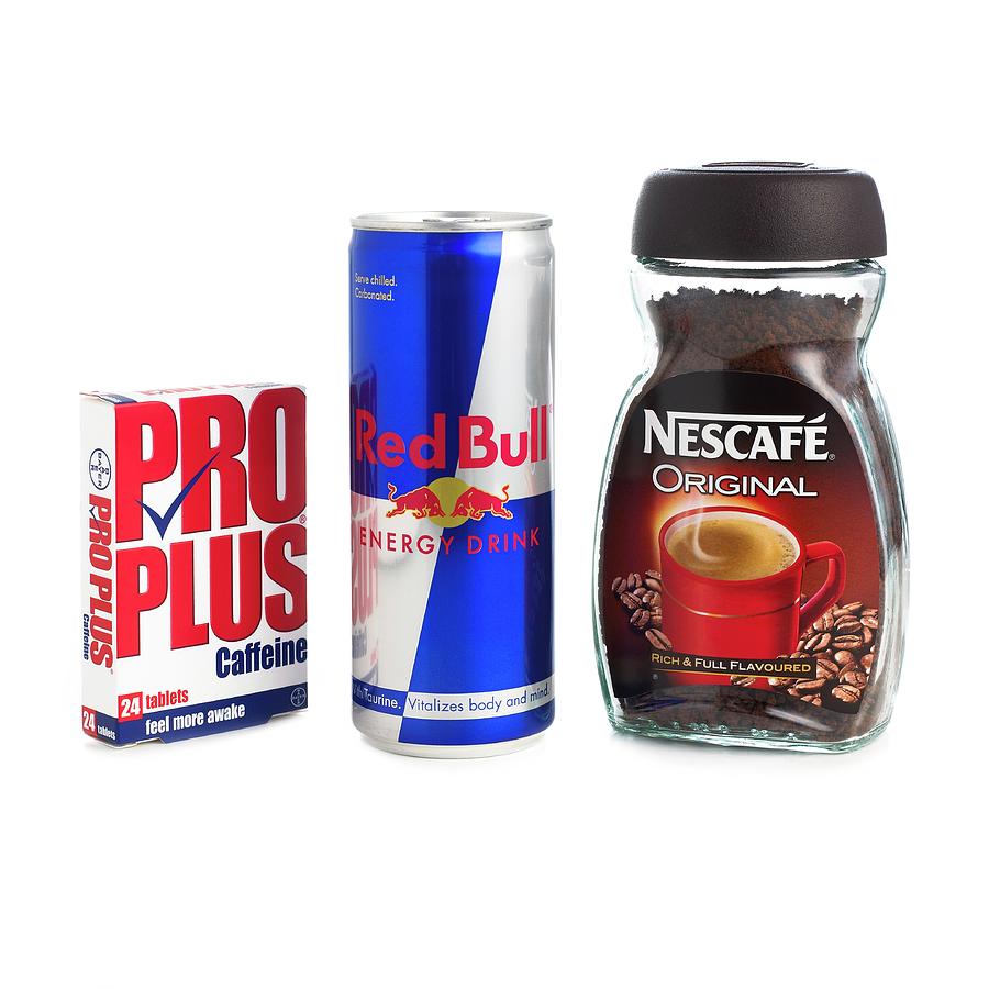 Products Containing Caffeine #3 Photograph by Science Photo Library