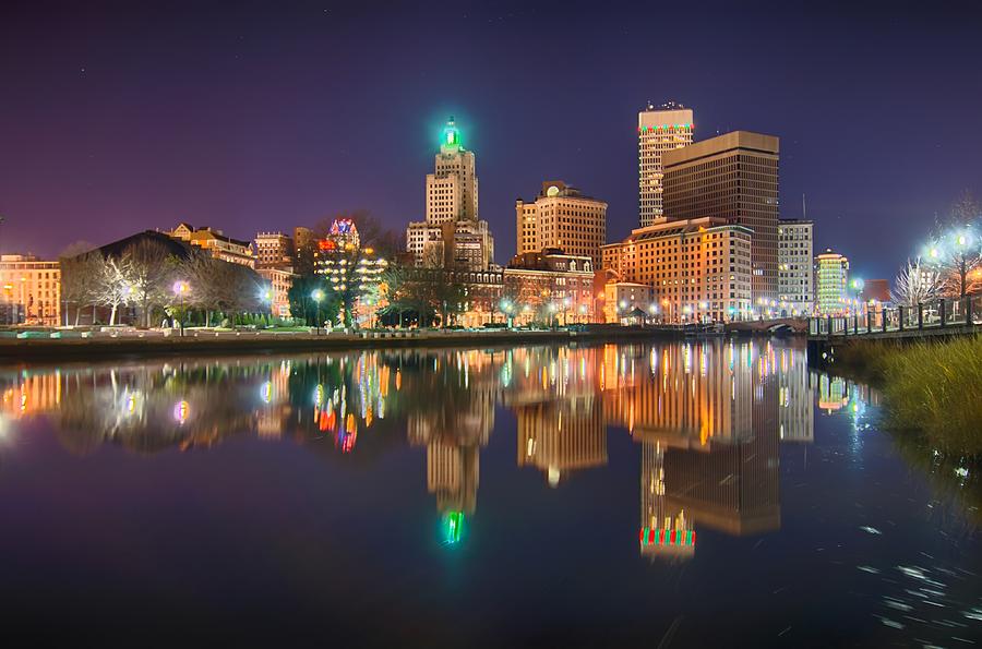 providence Rhode Island from the far side of the waterfront #3 Photograph by Alex Grichenko