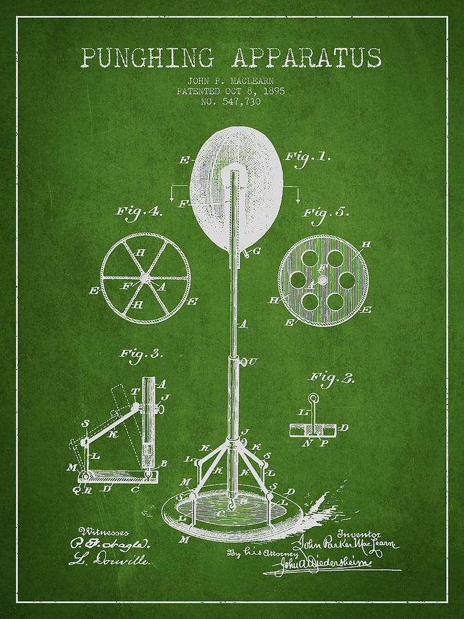 Vintage Digital Art - Punching Apparatus Patent Drawing from1895 #4 by Aged Pixel