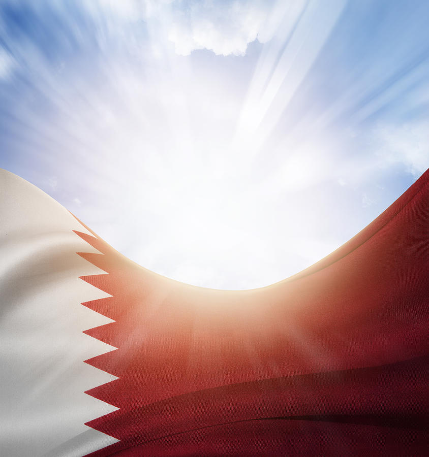 Summer Photograph - Qatar flag #3 by Les Cunliffe
