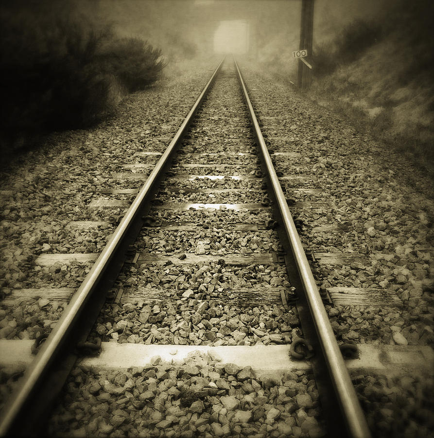 Transportation Photograph - Railway tracks #3 by Les Cunliffe