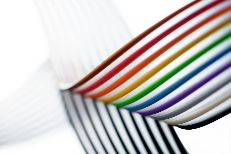 Rainbow Ribbon Cable #3 Photograph by Cordelia Molloy/science Photo Library