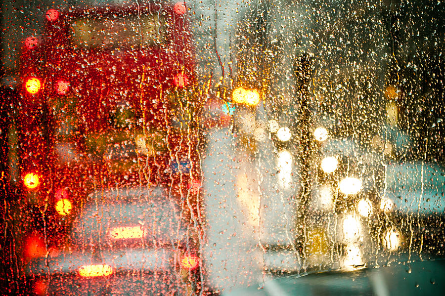 Rainy day in London #3 Photograph by Raimond Klavins