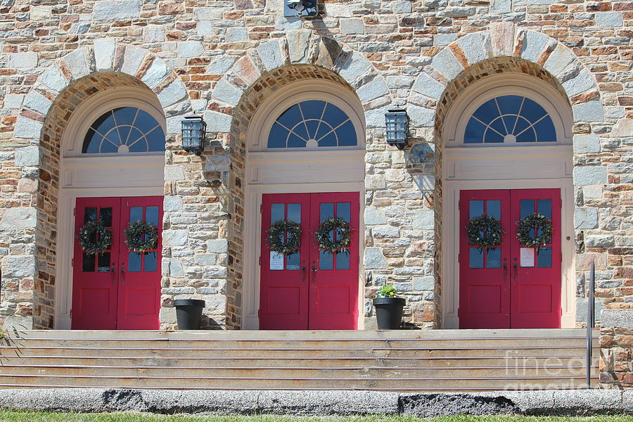 3 Red Doors Photograph by Cynthia Snyder