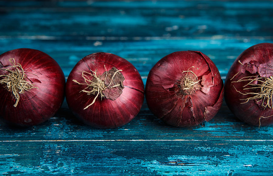Onion Photograph - Red Onions #3 by Nailia Schwarz