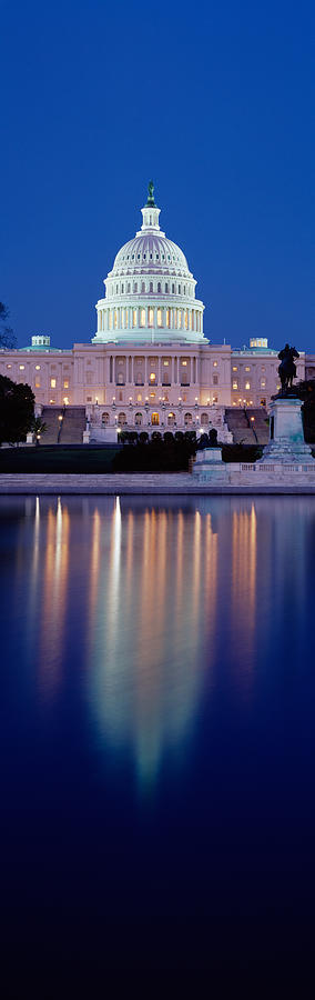 Architecture Photograph - Reflection Of A Government Building #3 by Panoramic Images