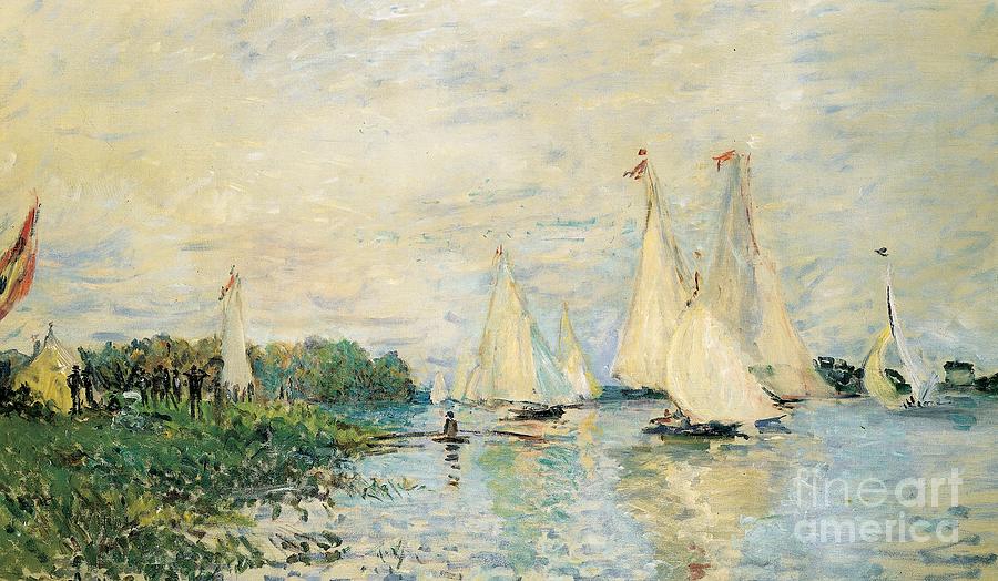 Regatta at Argenteuil Painting by Claude Monet