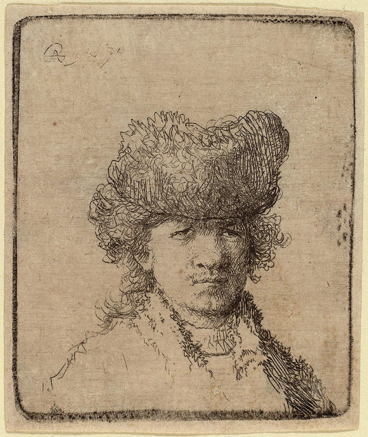 Rembrandt Van Rijn Dutch, 1606 - 1669, Self-portrait Drawing by Quint ...