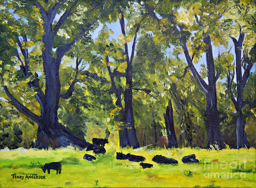 Cottonwood Trees Painting - Resting by Terry Anderson