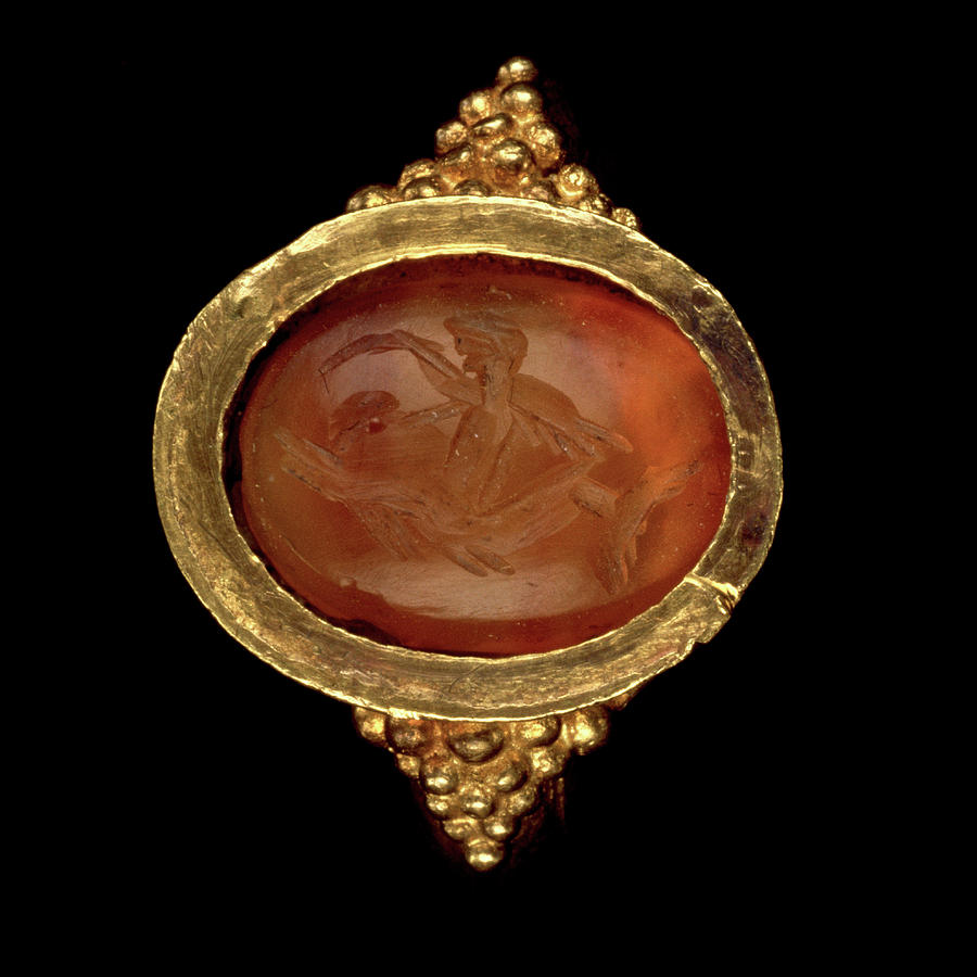 Ring Unknown Roman Empire 250 - 400 Gold Drawing by Litz Collection ...