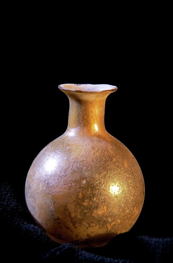 Roman Perfume Bottle #3 Photograph by Patrick Landmann/science Photo Library