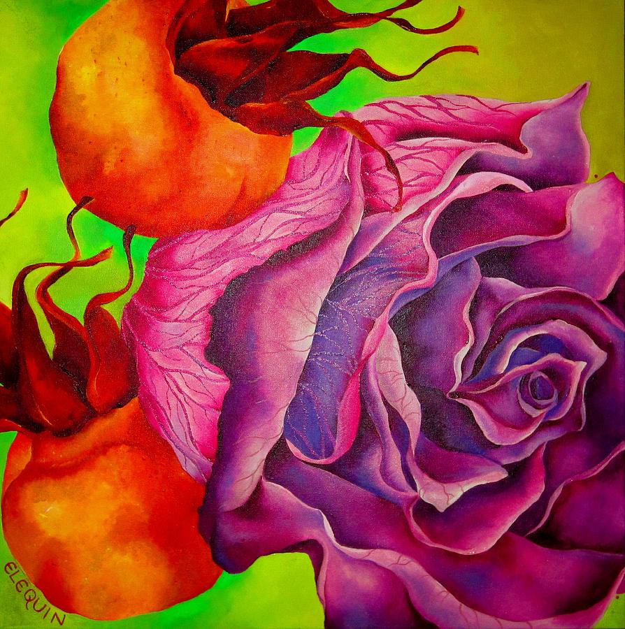Rose Painting - Rosehip by Elizabeth Elequin
